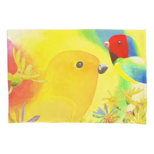 Fantastische vogels kussensloop (Voorkant)