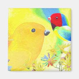 Fantastische vogels magneet