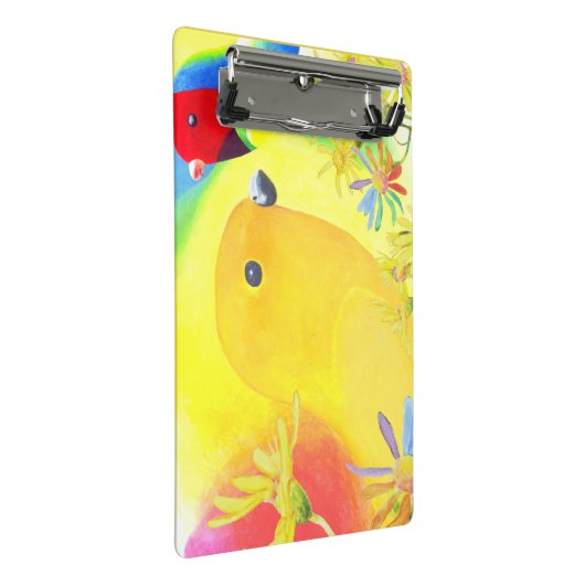 Fantastische vogels mini klembord (Schuin)