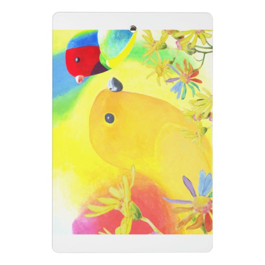 Fantastische vogels mini klembord (Achterkant)