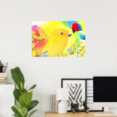 Fantastische Vogels Poster (Thuiskantoor)