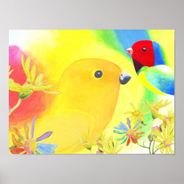 Fantastische vogels poster