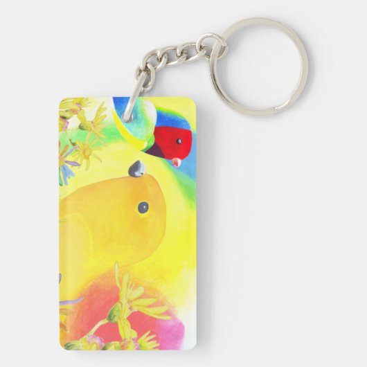 Fantastische vogels sleutelhanger (achterkant)