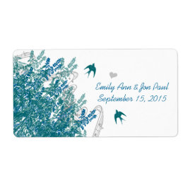 Fantastische  vogels sparen de datum etiket