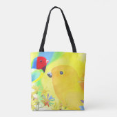 Fantastische vogels tote bag (Achterkant)