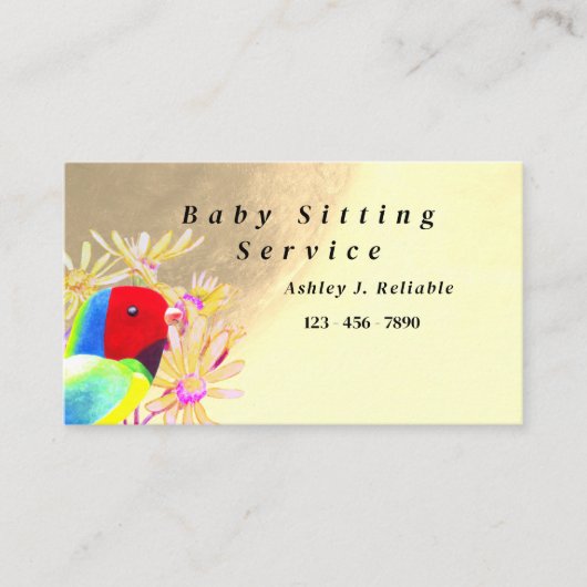 Fantastische vogels visitekaartje (Voorkant)