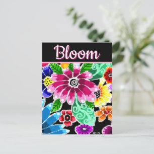 Fantastische Volkskunst Bloemen Bloemstuk Geperson Briefkaart