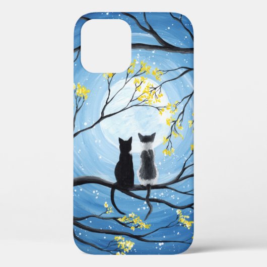 Fantastische volle maan met katten Case-Mate iPhone case (Achterkant)