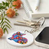 Fantastische vos sleutelhanger (Voorkant Rechts)