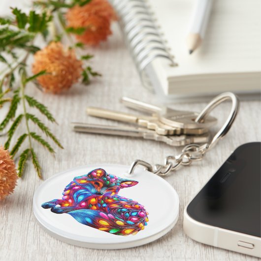 Fantastische vos sleutelhanger (Voorkant Rechts)