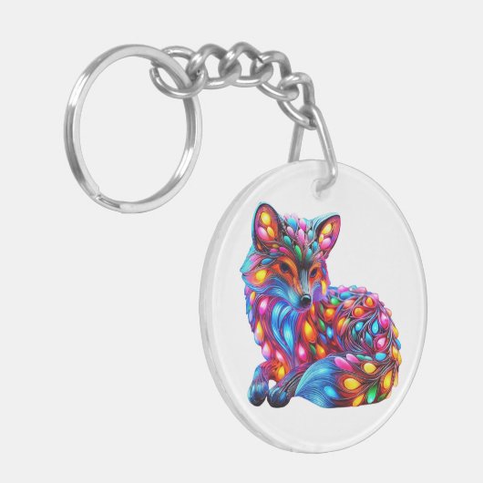 Fantastische vos sleutelhanger (Voorkant Links)