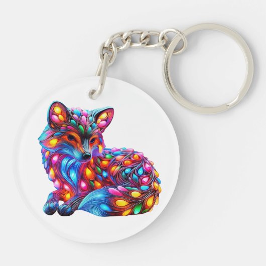 Fantastische vos sleutelhanger (Achterkant)