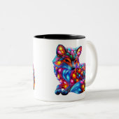 Fantastische vos tweekleurige koffiemok (Voorkant rechts)