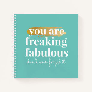 Fantastische vriend Inspirerend Fun Aqua Blue Notitieboek