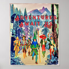 Fantastische vrienden op de mars, voeg jouw tekst poster