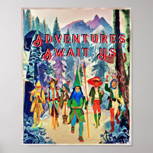 Fantastische vrienden op de mars, voeg jouw tekst  poster (Voorkant)