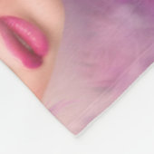 Fantastische vrouw met paarse bloemen fleece deken (Hoek)