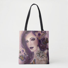 Fantastische vrouwen met een kat van Renee Lavoie Tote Bag
