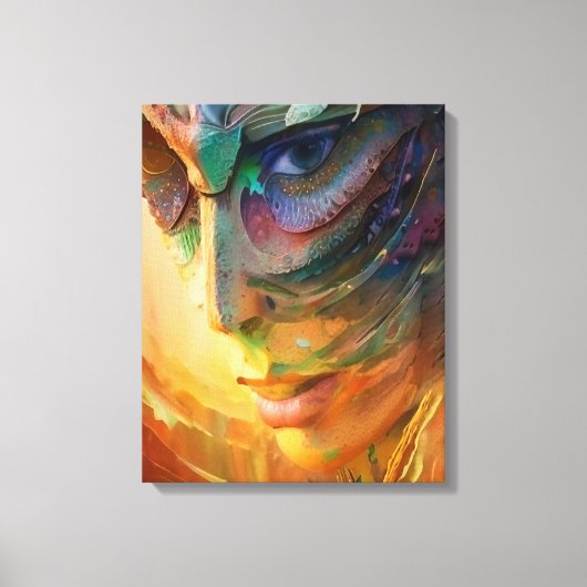 Fantastische vrouwenportret canvas afdruk (Voorkant)