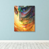Fantastische vrouwenportret canvas afdruk (Insitu (Houten vloer))