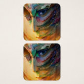 Fantastische vrouwenportret vierkante visitekaartjes (Voorkant /achterkant)