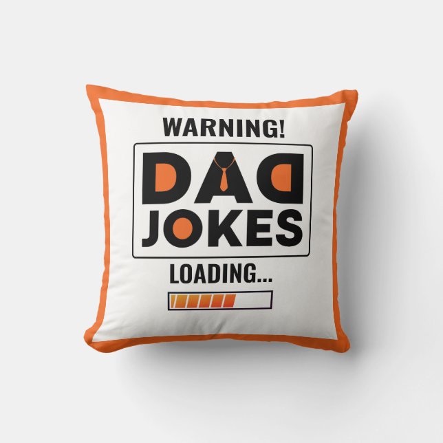 Fantastische waarschuwing! Papa Joke UploadSierkus Kussen (Voorkant)