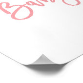 Fantastische Waterverf Floral Baby shower Sign Poster (Hoek)