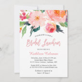 Fantastische Waterverf Floral Modern Bridal Lunche Kaart (Voorkant)