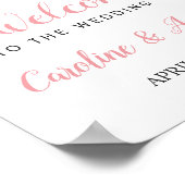 Fantastische Waterverf Floral welkomstbord bruilof Poster (Hoek)