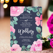 Fantastische waterverf foto bruiloft kaart