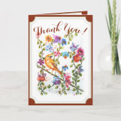 Fantastische Waterverf Gele vogel DANK U Bedankkaart (Voorkant)