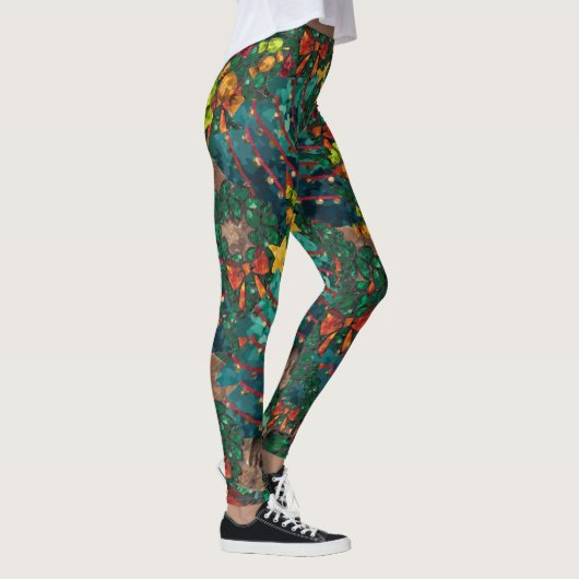 Fantastische Waterverf kerst Leggings (Rechts)