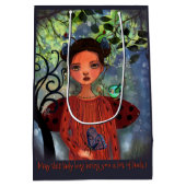 Fantastische Waterverf Ladybug Cadeautas (Achterkant)