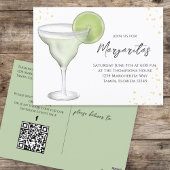 Fantastische Waterverf Margarita QR Code Facebook Briefkaart