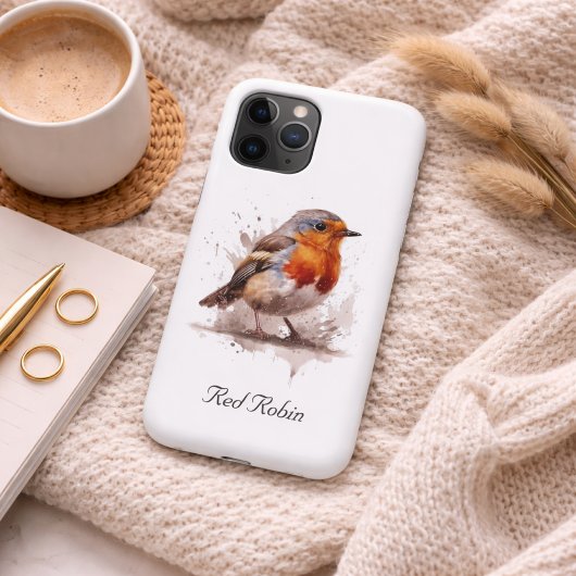 Fantastische Waterverf Rode Roodborst Kunst Case-Mate iPhone Case