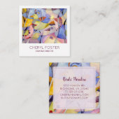 Fantastische Waterverf vogels Vierkante Visitekaartje (Voorkant / Achterkant)