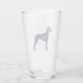 Fantastische Waterverf voor donkere honden Silhoue Glas (Achterkant)