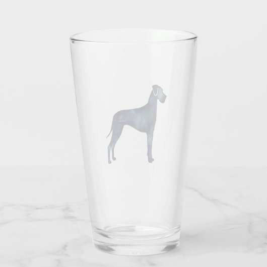 Fantastische Waterverf voor donkere honden Silhoue Glas (Achterkant)