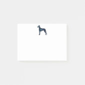 Fantastische Waterverf voor donkere honden Silhoue Post-it® Notes (Voorkant)