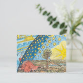 Fantastische weergave van het zonnestelsel briefkaart (Staand voorkant)