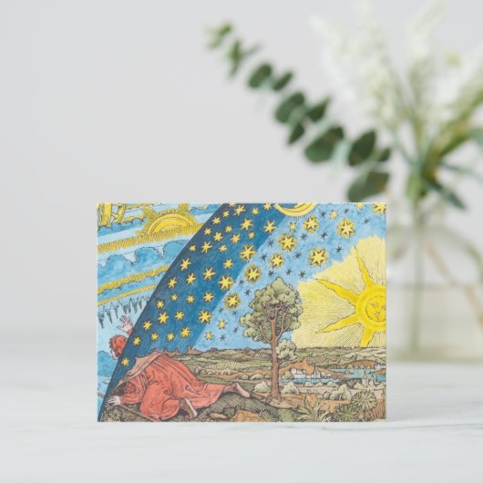 Fantastische weergave van het zonnestelsel briefkaart (Staand voorkant)