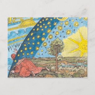 Fantastische weergave van het zonnestelsel briefkaart