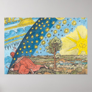 Fantastische weergave van het zonnestelsel poster