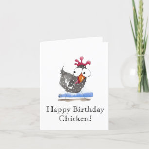 Fantastische Wenskaarten Happy Birthday Chicken! Bedankkaart