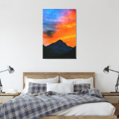Fantastische wereld in bergen canvas afdruk (Insitu (Slaapkamer))