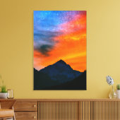 Fantastische wereld in bergen canvas afdruk (Insitu (Woonkamer))