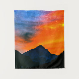 Fantastische wereld in bergen wandkleed