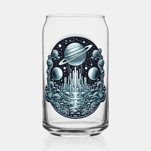 Fantastische werelden van de ruimte 408 blikvorm glas (Voorkant)