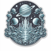 Fantastische werelden van de ruimte 408 sticker (Voorkant)