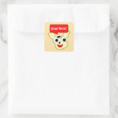 Fantastische werkstickers vierkante sticker (Tas)